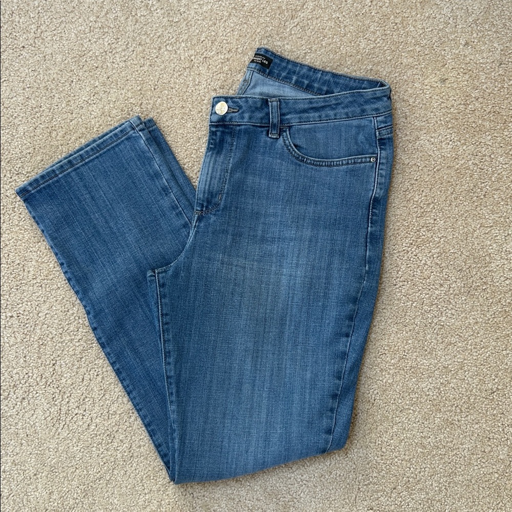 Lee Mid Rise, Regular Fit Straight Leg Jeans - Light Blue